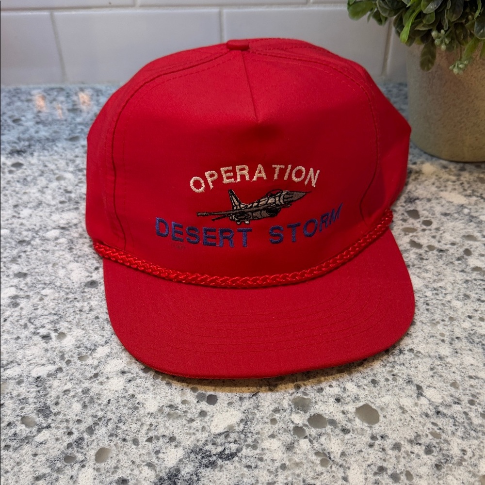 Vintage Operation Desert Storm red hat  Veteran